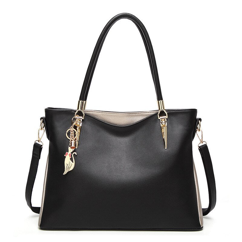 FUNMARDI Luxury Handbags PU Leather Women Bags Designer Brand Top-Handle Bag High Capacity Lady Shoulder Bag Crossbody Bags