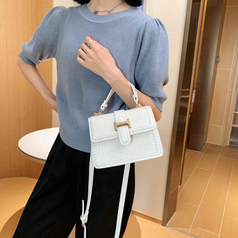 Female Fashion Travel Totes Crossbody Bags Stone Pattern Small Bag PU Leather Crossbody Bags For Women Shoulder Handbags